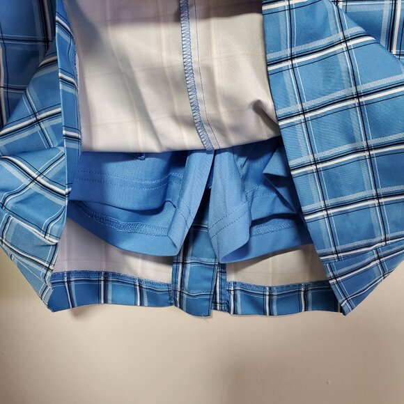 IZOD XFG Golf Skort Skirt Shorts Mini Athleisure Pickleball Blue Plaid Women's 2 - Picture 5 of 16